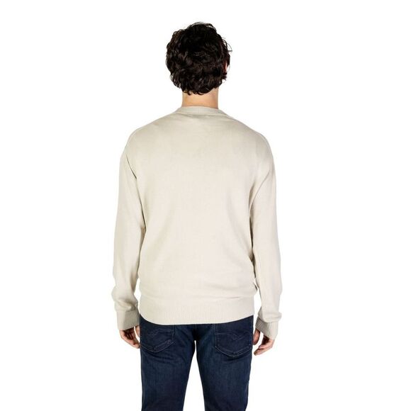 Calvin Klein Jeans Beige Organic Cotton Men's Sweatshirt - Picture 2 of 5